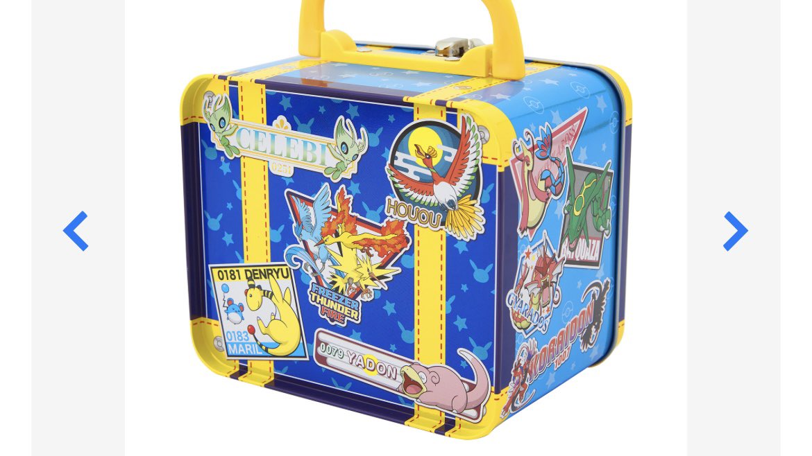 お土産にもぴったりなトランク缶付きのお菓子が、ポケモンセンターに