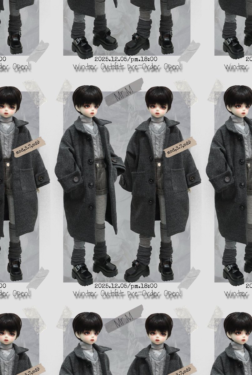 ◾12월 오픈 / msd,3.7(큰미니),sd9
◾2025.12월05일(금)18:00부터
                  12월07일(일)21:00까지
◾상세 페이지 링크
m.blog.naver.com/warminside1/22…
◾팔로우+RT 해주시는 분 중
 한 분을 추첨하여 원하시는 컬러의 코트를 보내드립니다🖤(선주문 의상 발송 후 추첨)