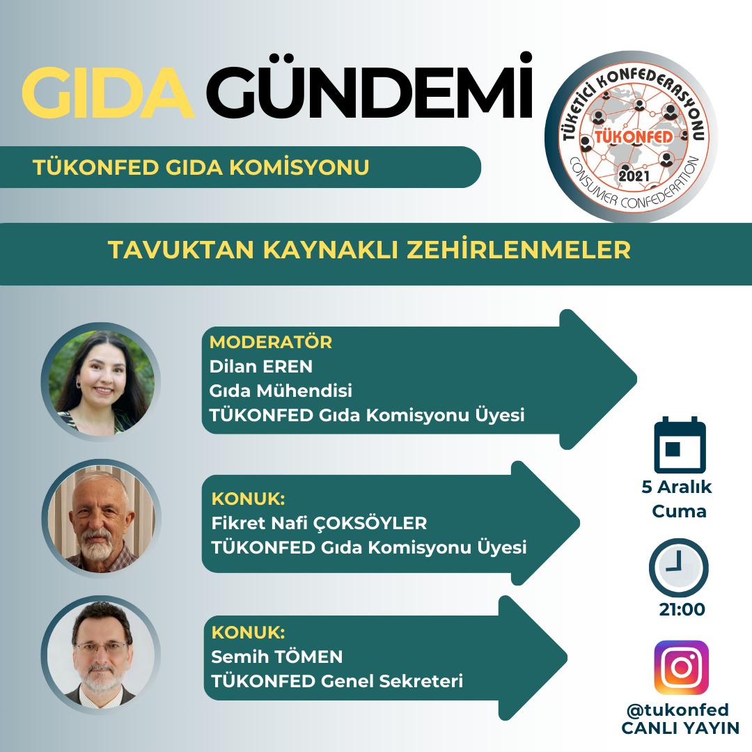 Gıda Gündemi / 21.00 / Tavuktan kaynaklı zehirlenmeler 
<a href="/aydinagaoglu/">Aydın Ağaoğlu (DM KAPALI)</a> <a href="/avibrahimgullu/">Av. İbrahim Güllü</a> <a href="/dilaneren777/">Dilan</a>