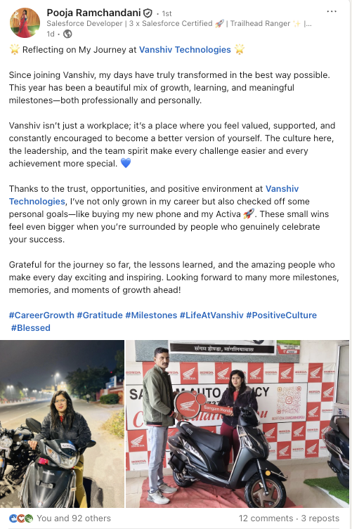 gauravkheterpal's tweet image. One of our employees posted this on Linkedin a couple of days back - she comes from a very humble background &amp;amp; saved some amount from her salary every month to buy a new Activa!

Being a founder isn't just about running a business. It's always about the people who work with you -…