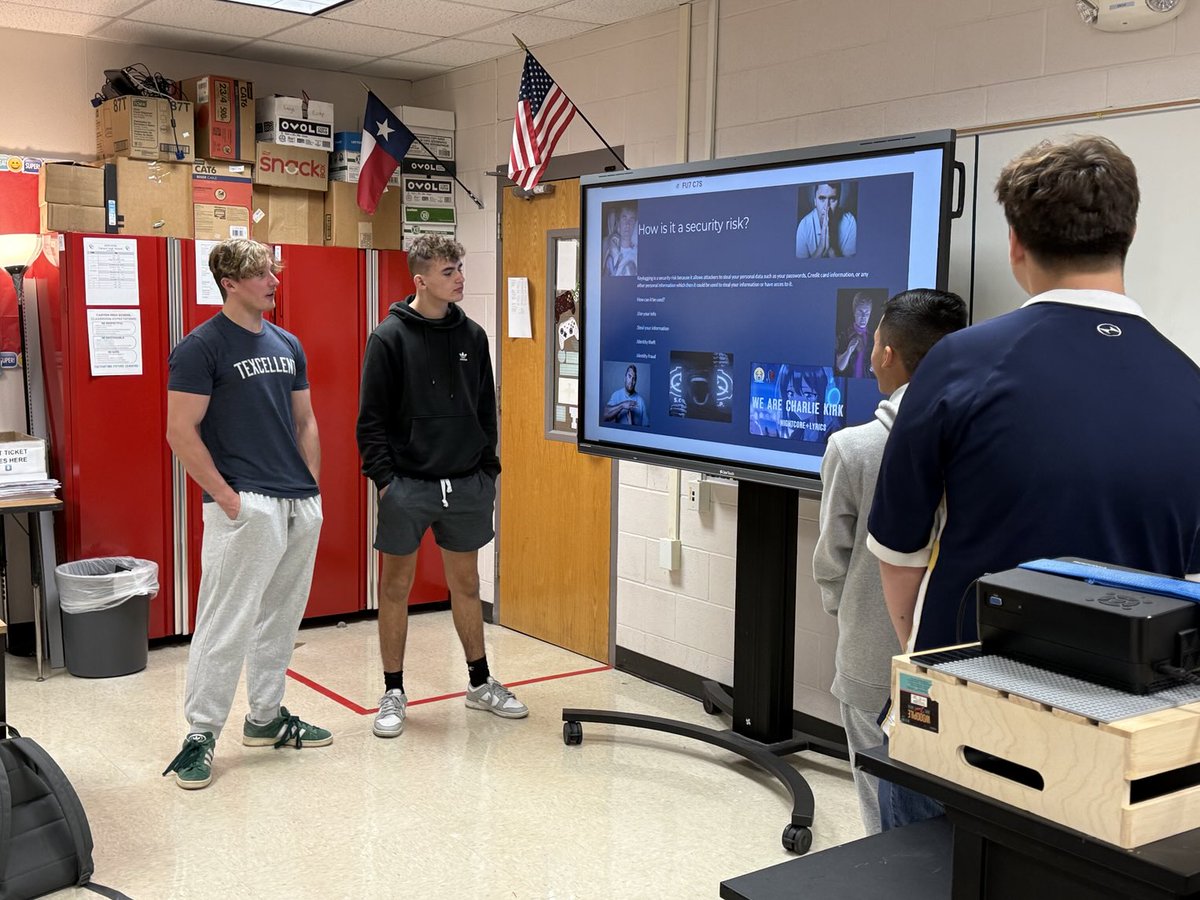 Video Game Programming students presenting on cybersecurity as it relates to video game programming. ⁦<a href="/DavissonDustin/">Dustin Davisson</a>⁩