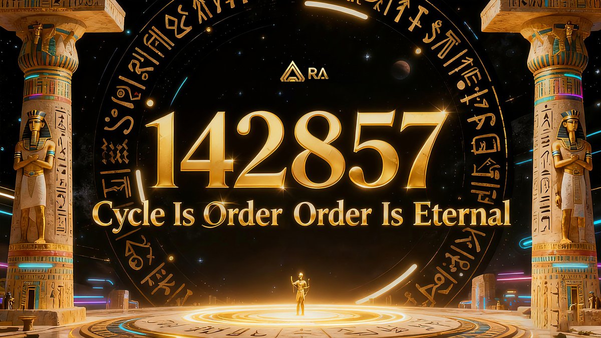RA142857's tweet photo. โพ๏ธ The eternal cycle of 142,857 stands for fairness and balance.
RA transforms numbers into living consensus.
#RAProtocol #142857 #DeFiRevolution https://t.co/QaojVDrdmV
