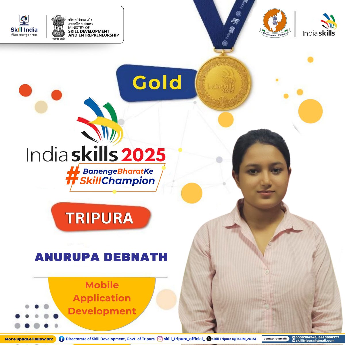 TSDM_2015's tweet image. 𝐒𝐭𝐚𝐭𝐞 𝐋𝐞𝐯𝐞𝐥 𝐈𝐧𝐝𝐢𝐚𝐒𝐤𝐢𝐥𝐥𝐬 𝐂𝐨𝐦𝐩𝐞𝐭𝐢𝐭𝐢𝐨𝐧 𝟐𝟎𝟐𝟓

𝗠𝗼𝗯𝗶𝗹𝗲 𝗔𝗽𝗽𝗹𝗶𝗰𝗮𝘁𝗶𝗼𝗻 𝗗𝗲𝘃𝗲𝗹𝗼𝗽𝗺𝗲𝗻𝘁,

𝐂𝐨𝐧𝐠𝐫𝐚𝐭𝐮𝐥𝐚𝐭𝐢𝐨𝐧𝐬 𝐭𝐨 𝐚𝐥𝐥 𝐩𝐚𝐫𝐭𝐢𝐜𝐢𝐩𝐚𝐧𝐭𝐬 &amp;amp; 𝐰𝐢𝐧𝐧𝐞𝐫𝐬 

#IndiaSkills2025 #MobileApplicationDevelopment