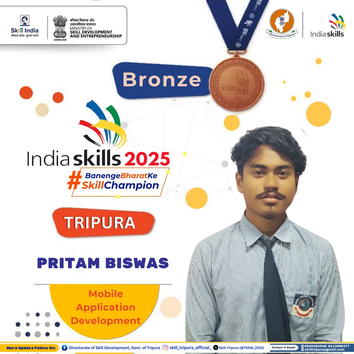 TSDM_2015's tweet image. 𝐒𝐭𝐚𝐭𝐞 𝐋𝐞𝐯𝐞𝐥 𝐈𝐧𝐝𝐢𝐚𝐒𝐤𝐢𝐥𝐥𝐬 𝐂𝐨𝐦𝐩𝐞𝐭𝐢𝐭𝐢𝐨𝐧 𝟐𝟎𝟐𝟓

𝗠𝗼𝗯𝗶𝗹𝗲 𝗔𝗽𝗽𝗹𝗶𝗰𝗮𝘁𝗶𝗼𝗻 𝗗𝗲𝘃𝗲𝗹𝗼𝗽𝗺𝗲𝗻𝘁,

𝐂𝐨𝐧𝐠𝐫𝐚𝐭𝐮𝐥𝐚𝐭𝐢𝐨𝐧𝐬 𝐭𝐨 𝐚𝐥𝐥 𝐩𝐚𝐫𝐭𝐢𝐜𝐢𝐩𝐚𝐧𝐭𝐬 &amp;amp; 𝐰𝐢𝐧𝐧𝐞𝐫𝐬 

#IndiaSkills2025 #MobileApplicationDevelopment