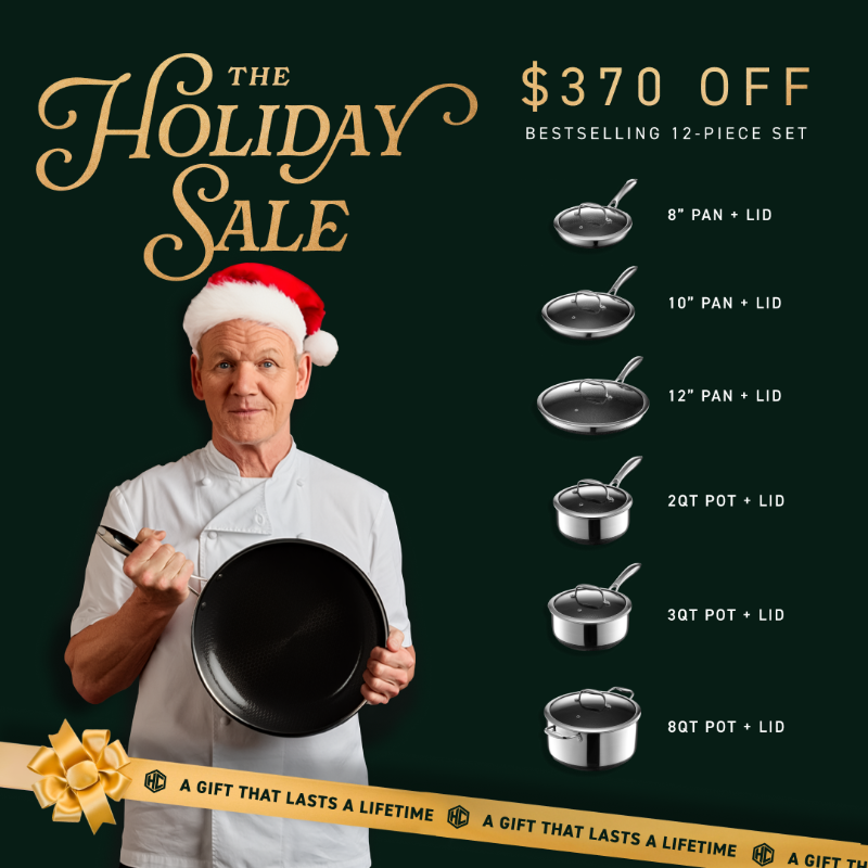 hexclad's tweet photo. The season of giving just got an upgrade with HexClad's Holiday Sale!

Give a gift that lasts a lifetime with 37% OFF our bestselling 12-Piece Pots and Pans Set, plus FREE shipping and 30-day returns.