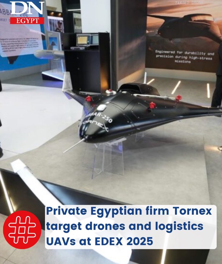 #Egypt has begun producing the Jabbar-150 combat drone: over 1,000 km range, GPS-guided, powerful fragmentation warhead.

#Eritrea should become Egypt’s first client in Africa. We could really use some of these Egyptian drones. <a href="/hawelti/">Yemane G. Meskel 🇪🇷</a> <a href="/OSINT_MASR/">OSINT MASR</a> #Somalia