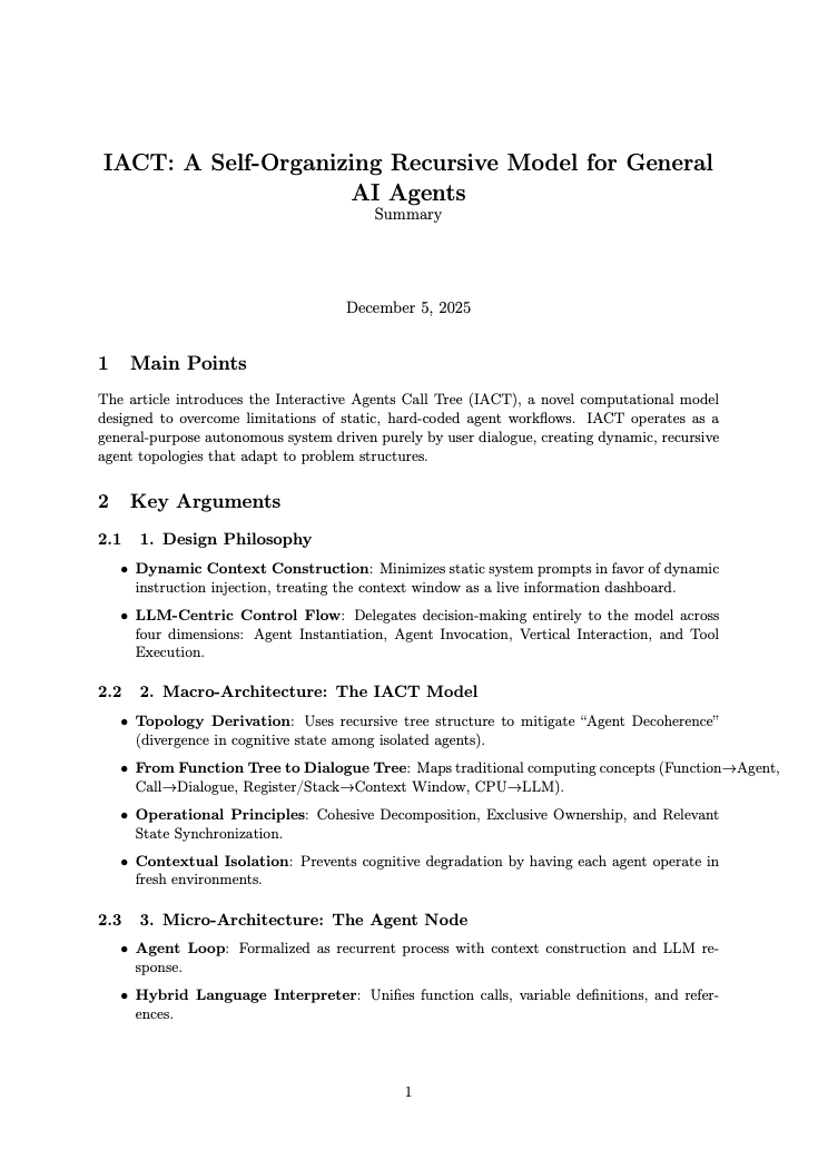 KragentAI's tweet photo. Kragent — a tool that accelerates research. Batch-reading papers, comparing them, and mapping out entire fields in minutes.
Here’s what it does 👇
1️⃣ I upload a research paper.
2️⃣ Kragent reads the entire paper and gives me a clean, structured summary.
3️⃣ Then it extracts every single reference cited in the paper.
4️⃣ It goes out and downloads each reference it can access.
5️⃣ It reads them one by one and generates a summary for each, including:
• Research topic
• Methods
• Key findings
• Why the original paper cited it
6️⃣ If a reference can’t be accessed?
→ It marks it as “unavailable” and still produces a metadata-based summary.
7️⃣ Finally, it packages all accessible references and sends the entire bundle back to me.
And on top of that, I asked it to compare the architecture proposed in the original paper with the architectures described across all cited papers — and it generated a clear comparison table automatically.
No manual searching.
No endless downloading.
No juggling 20 browser tabs.
The whole workflow runs fully autonomously.

For students, researchers, and anyone working with scientific literature, this is a massive productivity boost.
From a single paper, you instantly get a complete, structured citation-chain digest.
You can understand an entire research landscape in minutes.
And here’s the best part:
Because Kragent has read both the original paper and every referenced paper, you can ask it anything about any of them — and it will answer.

But Kragent doesn’t stop at batch-reading papers.
It also supports LaTeX, generates publication-ready tables, figures, and equations from rough drafts or handwriting, helps you write journal-format paper drafts, and even handles data processing, coding, full-stack web development — turning ideas into reality, fast.

Try it now: https://t.co/nOoCm2QoSJ
Want the technical details and architecture? https://t.co/tX7pK5Gm3n

#Kragent #AI #AIAgent #Research #AcademicTwitter #ResearchTools #Automation #AIforResearch #Productivity
