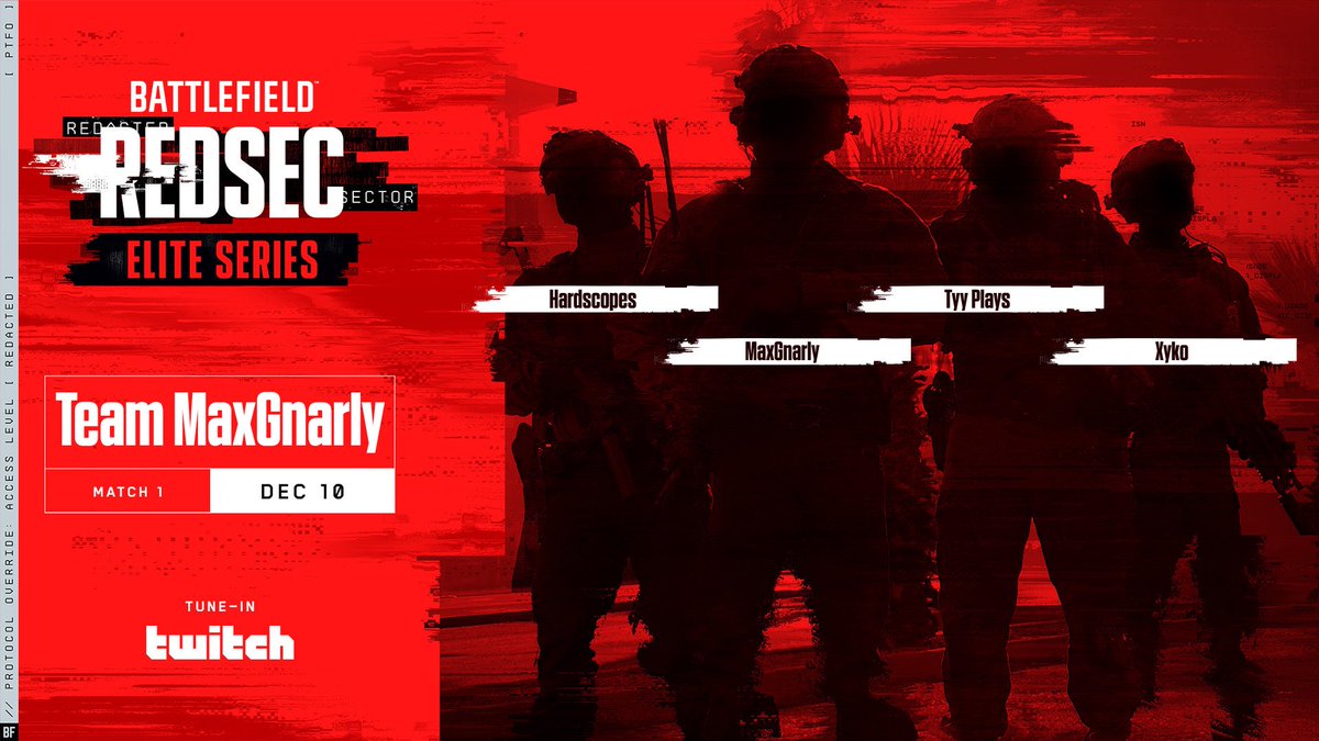 Super stoked and proud to announce I have joined team MaxGnarly and will be duking it out against your other favorite streamers in the <a href="/Battlefield/">Battlefield</a> Elite Series Tournament for $1,000,000 next Wednesday! See you guys there! 😎