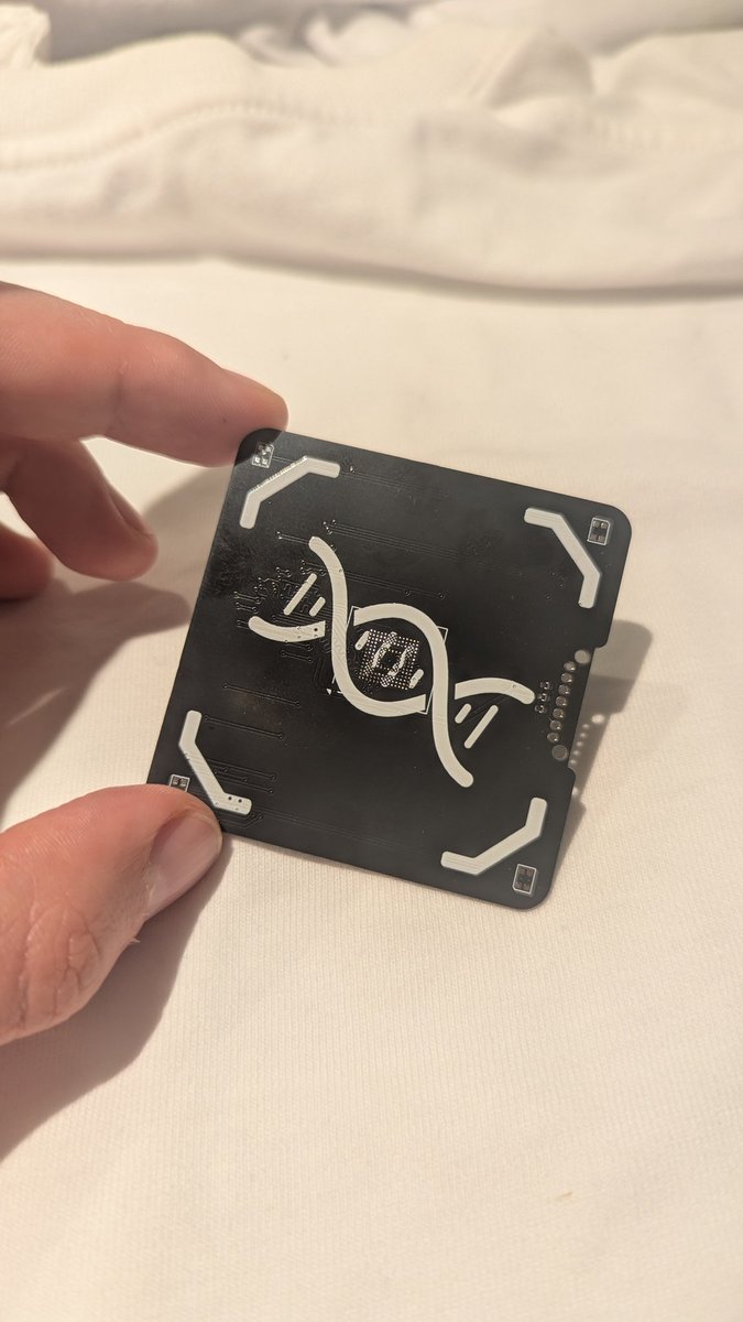 Coolest &amp; most unique merch from <a href="/EFDevcon/">Devconnect ARG - the first Ethereum World’s Fair</a> Argentina 🇦🇷

First up Peter's <a href="/dark_dot_bio/">Dark Bio</a> business card/Ark I board. 

One of the most unique business cards I've ever seen. Feeling blessed to have seen the Dark Bio I close up. It's an awesome device, super clean and aesthetic af.