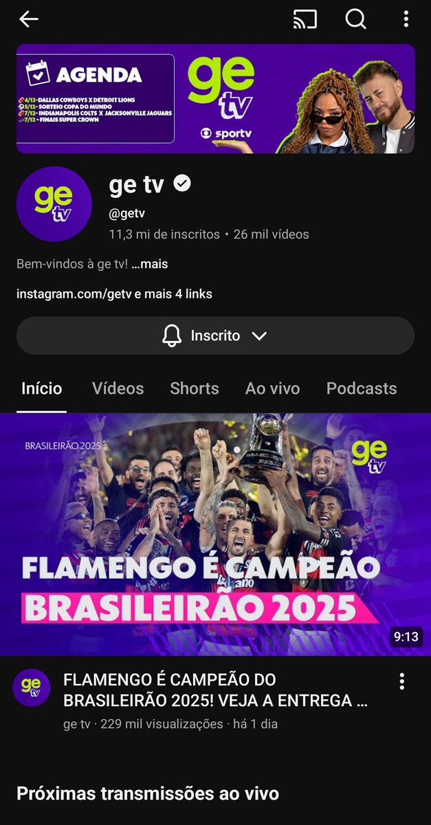 Fcrenatomeuamo's tweet image. Getv ganhou 5 milhões de inscritos em 3 meses que está no ar
#Getv