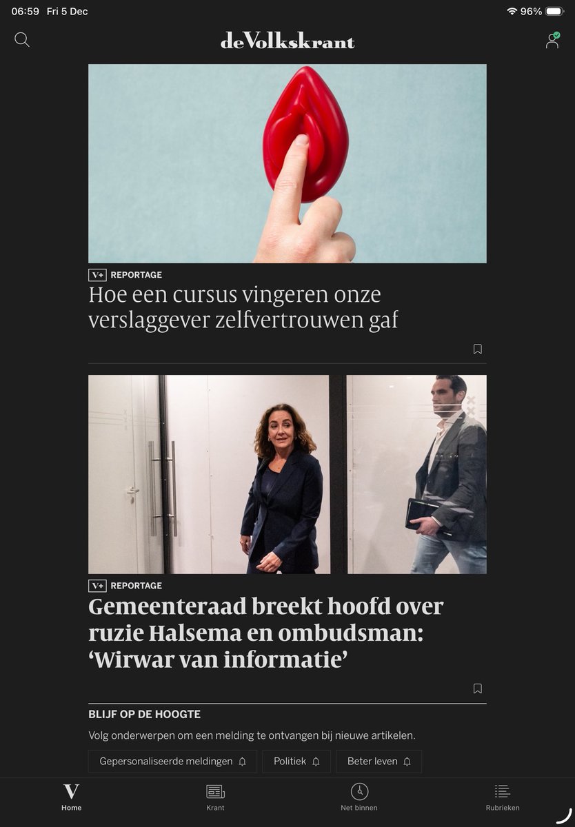 Zo, goedemorgen. Nu eerst even koffie en de Volkskrant.