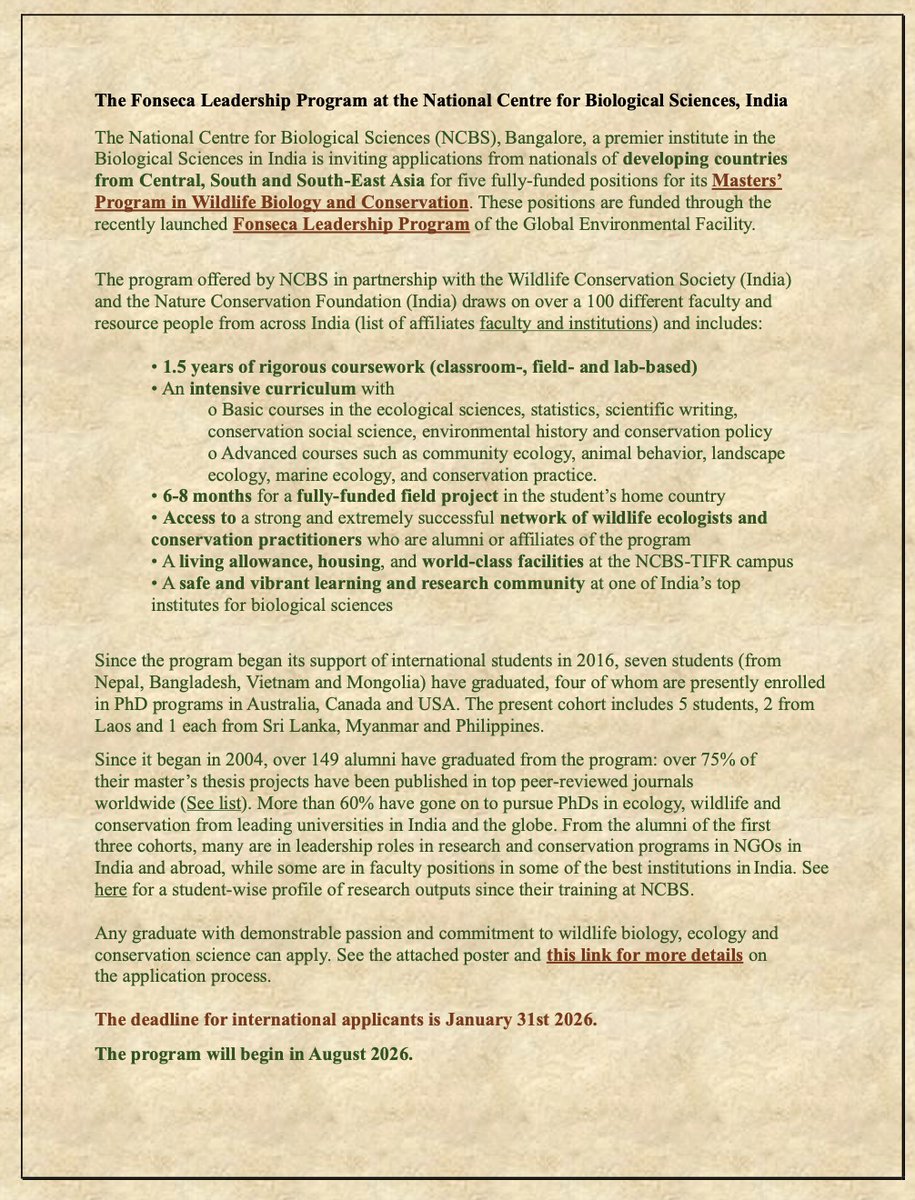 MSc Wildlife tweet media