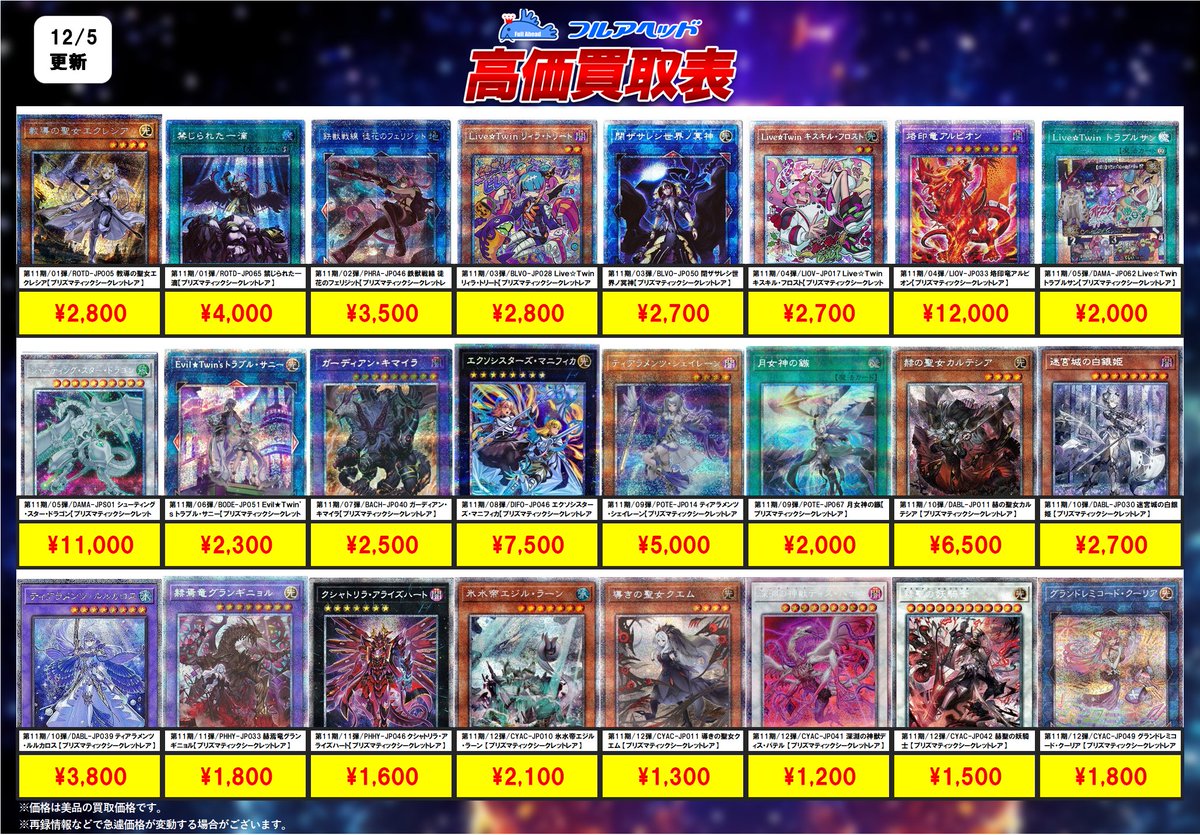 遊戯王OCG カードまとめ売り 遊戯王OCG 買取表更新しました‼️ 妖精伝姫、ドラテ強化中！ 他俗に