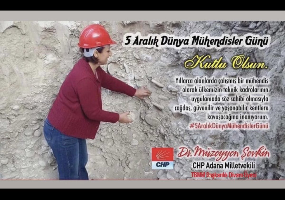 Bugün 5 Aralık Dünya Mühendisler Günü…

TMMOB üyesi bir jeoloji yüksek mühendisi olarak meslektaşlarım ve TMMOB üyesi tüm mühendisler olmak üzere, bulunduğu yeri yaşadığı çevreyi, korumak, geliştirmek ve kalkınmasına katkı sağlamak amacıyla, özellikle de zor koşullarda çalışan