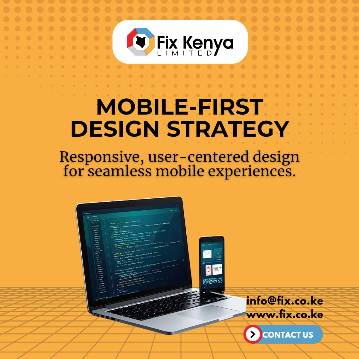 FixKenya's tweet image. 78% of Kenyan web traffic = mobile   53 sec average load time on 3G   70% abandon before page loads
We build mobile-first sites that load in &amp;lt;3 sec and convert.
Reply “MOBILE ME” → we’ll send your current site’s mobile score + fix list (free).   fix.co.ke