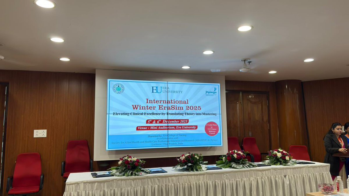 TapashyaSingh2's tweet photo. And we’re live! Winter EraSim 2025 has officially begun.
Two days of learning, innovation &amp; powerful conversations on strengthening simulation based nursing education.

@JhpiegoIndia @EraUniversity @SingHealthSG @Sat_21298 @BMGFIndia https://t.co/jdfADdZxk8
