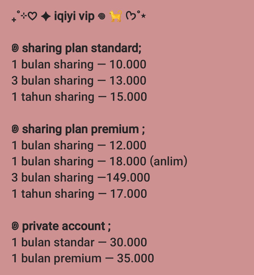 everyone__dew's tweet photo. WTS APK PREMIUM MURAHHH
✅ Proses cepat
✅ Harga ramah kantong
✅ Bergaransi &amp; Aman dipakai

📩 : https://t.co/DdL5SbsR8W

wts wetv, prime vidio, apple music, loklok, bstation, hbo max, dazzcam, lightroom, iqiyi, microsoft 365
#zonauang #zonajajan #apppremium https://t.co/VGPgMgGXCu