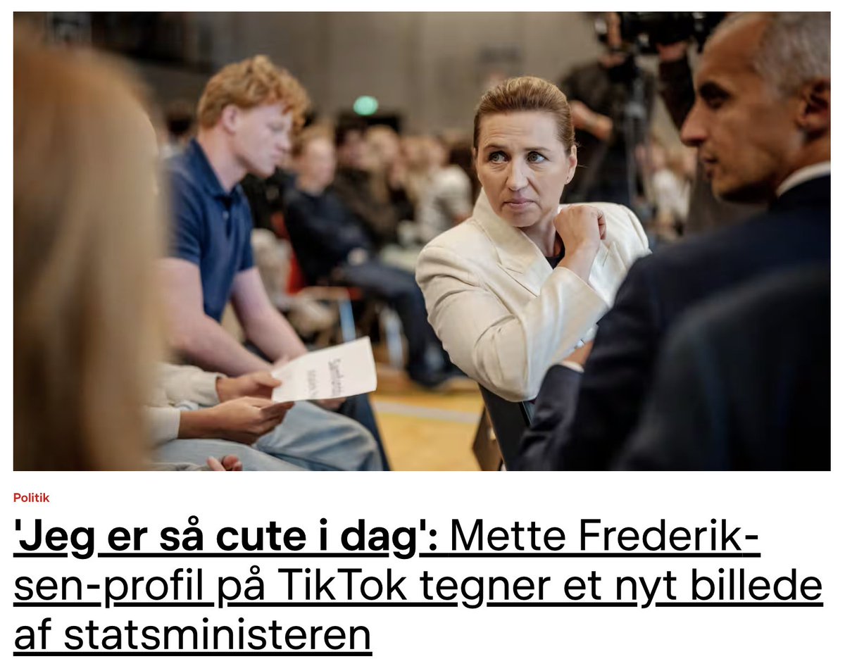 kevinshakir's tweet photo. Jeg er faldet over en mystisk TikTok-profil med “Mette-musen”, der siger “miv” med teenagere og kalder sig “cute”. 1.8 mio. har set indhold fra profilen, der ikke deklarerer, hvem afsenderen er.

S siger: Profilen “drives af en ansat”, men i “privat” regi. https://t.co/Xq9jSYktLm https://t.co/B1azLEaw9Y