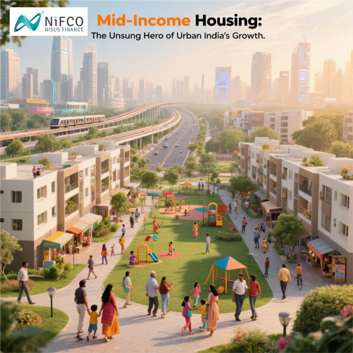 NisusFinance's tweet photo. As India’s cities expand and evolve, it’s not just luxury towers or affordable homes driving this transformation — it’s the mid-income housing segment that forms the real backbone of urban development.

#NisusFinance #WeAreNiFCO #UrbanIndia #RealEstateGrowth #MidIncomeHousing⁣ https://t.co/8OV3JP74An