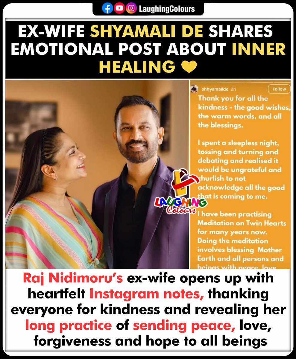LaughingColours's tweet image. Shyamali shares healing journey 💛

#ShyamaliDe #InnerHealing #PositiveVibes #InstagramUpdate #Wellbeing #Inspiration