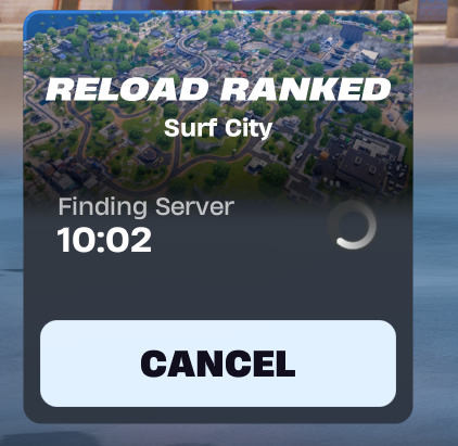 Anyone else having issues playing Ranked Reload? Literally cannot find a queue at all. Restarted Fort and PC and still nothing....