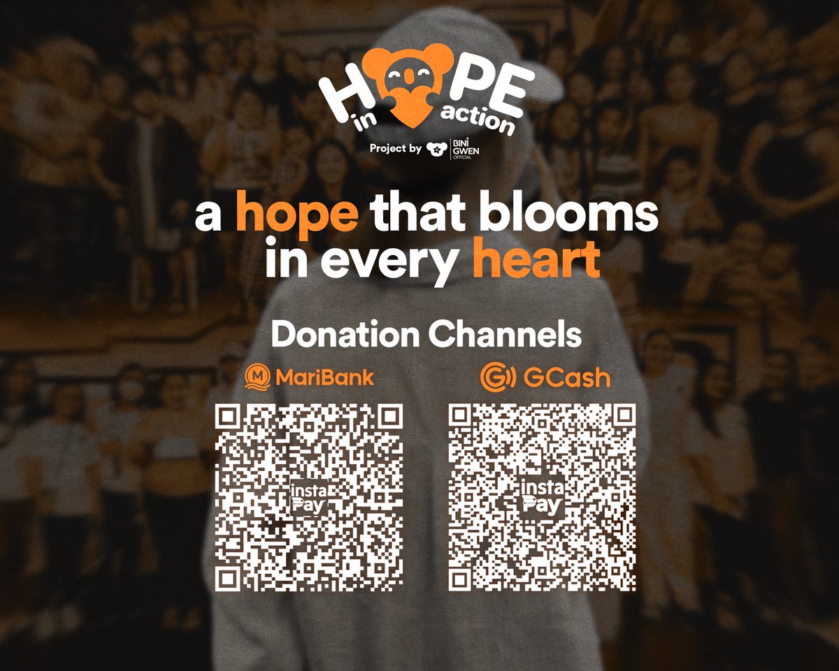 BiniGwenOFC's tweet image. Hayo, Blooms! 🧡

Your generosity will surely bring bright smiles to the kids of CHILD Haus. Any amount of donation will be highly appreciated, as it will definitely help give them a more hopeful future. 🏠

Our donation drive for Hope in Action is still open until December 22!…