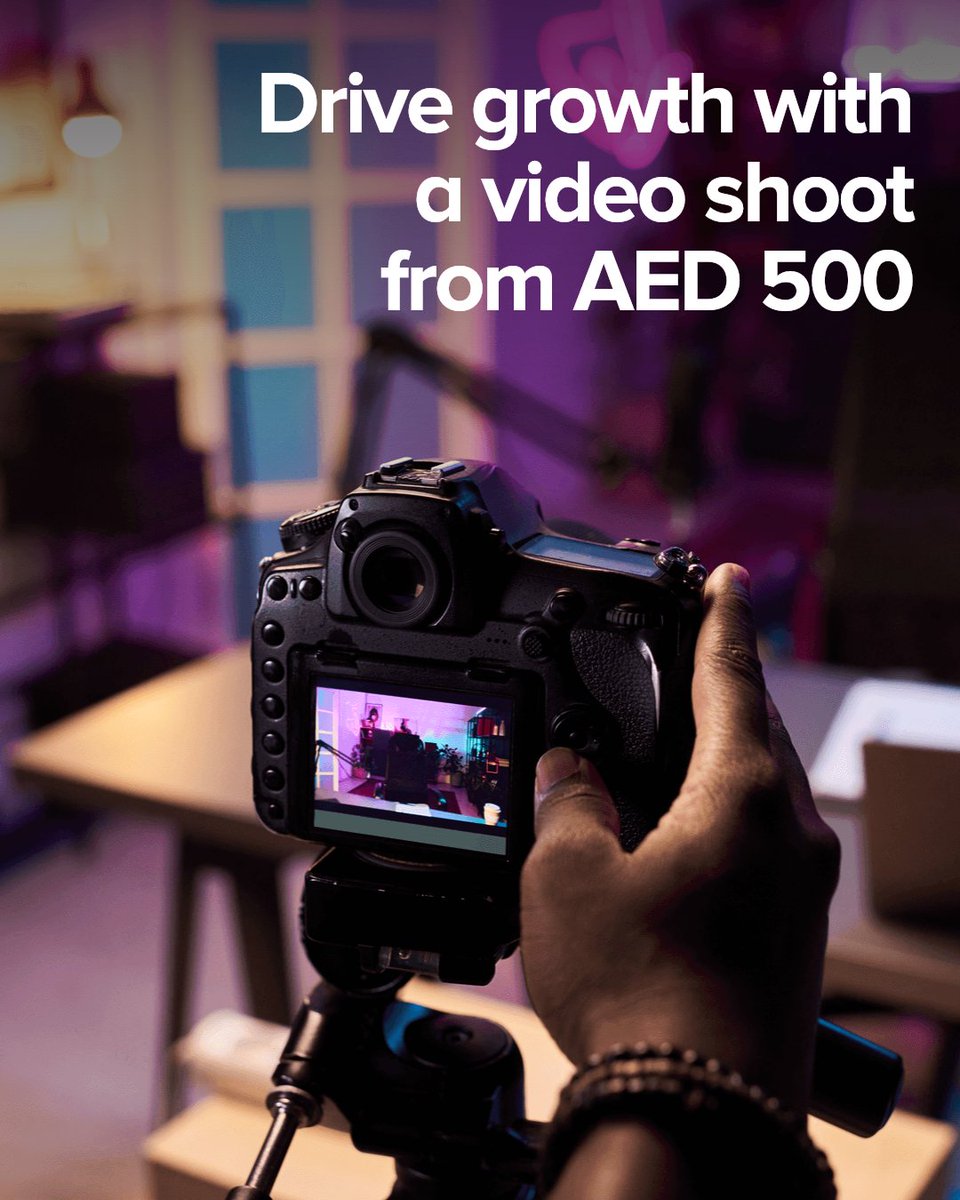 STARMEDIAME's tweet photo. Kickstart your business growth with a powerful video shoot—just AED 500 to begin! STAR MEDIA combines strategic insight with AI-driven tools to deliver impactful media that drives results. Let's create videos that convert.

#marketing #brand

Contact us https://t.co/i84e5UyooD https://t.co/JbUSNVDzax