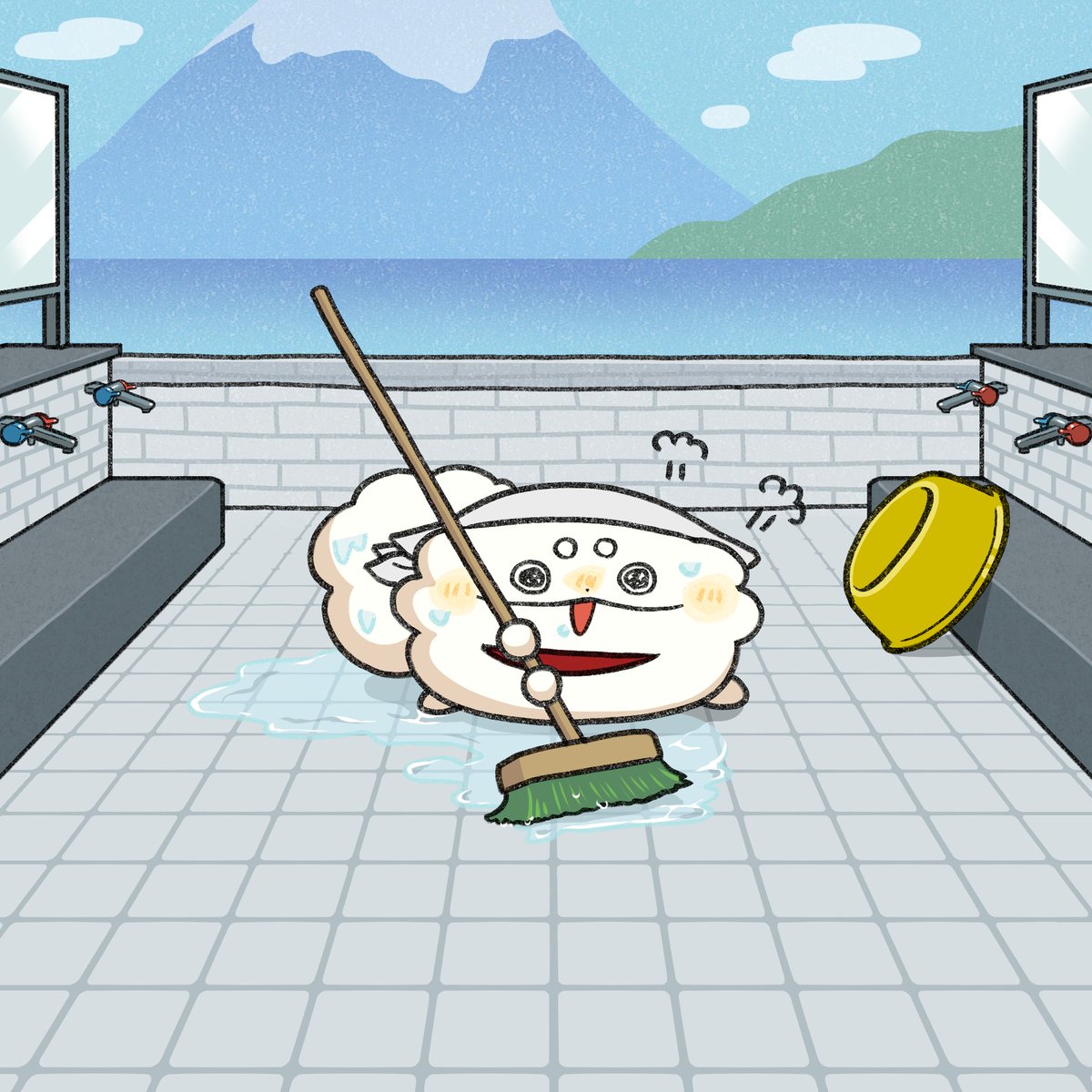 おわったらジュースくれるらしいです！！🐶✨✨

#きょうのおしごと #銭湯