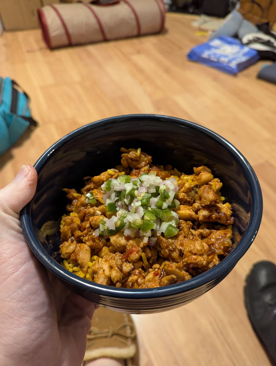 Spicy piri piri chicken rice bowl for dinner