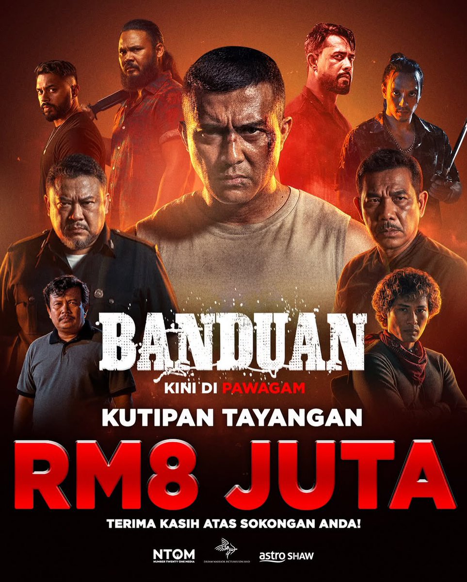 GSCinemas's tweet photo. ‼️RM8 JUTA🔥‼️
Terima kasih Malaysia! Korang memang padu! 🇲🇾 Jom layan Banduan di pawagam GSC sekarang! 💥
#Banduan #FilemBanduan #AstroShaw #AaronAziz https://t.co/hVeLauSTG5