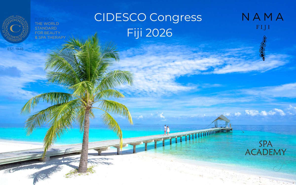 CIDESCO International will be celebrating the 80th Anniversary and our annual Congress will take place on the beautiful island of Fiji (29-31 August, 2026)  which promises to an extraordinary event. 
namafijihq.com/cidesco-world-…
 
#CIDESCO1 #Fiji #congress #education  #wellness #spa