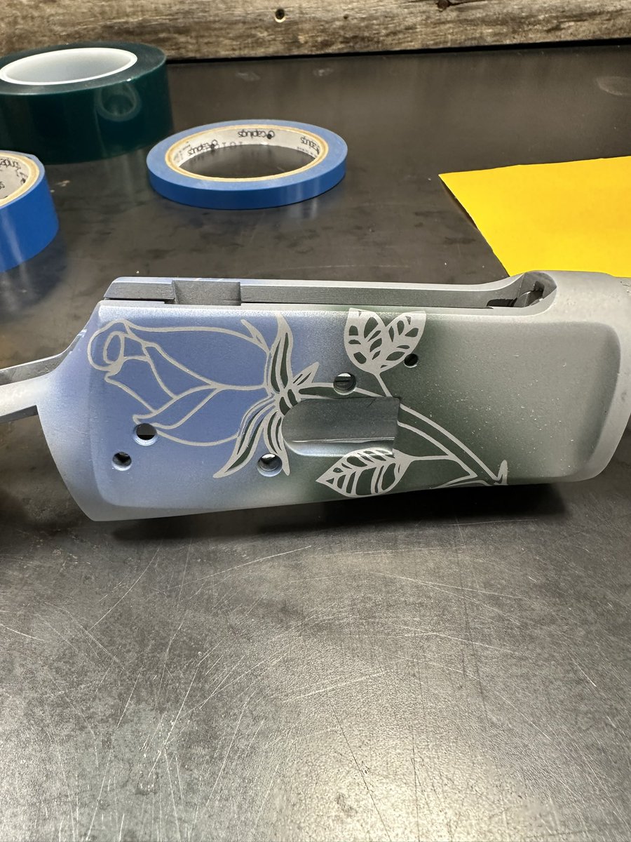 INDEPENDENT_TXS's tweet photo. Well. Glad I decided to pull the stencil before the final color.
Found a lot of errors.
Rework the pattern and the sequence a bit.
It’ll come out good.
Been a lot of years in the making this.
#cerakote #357mag #tattoo #roses https://t.co/KFjV2OMRD1
