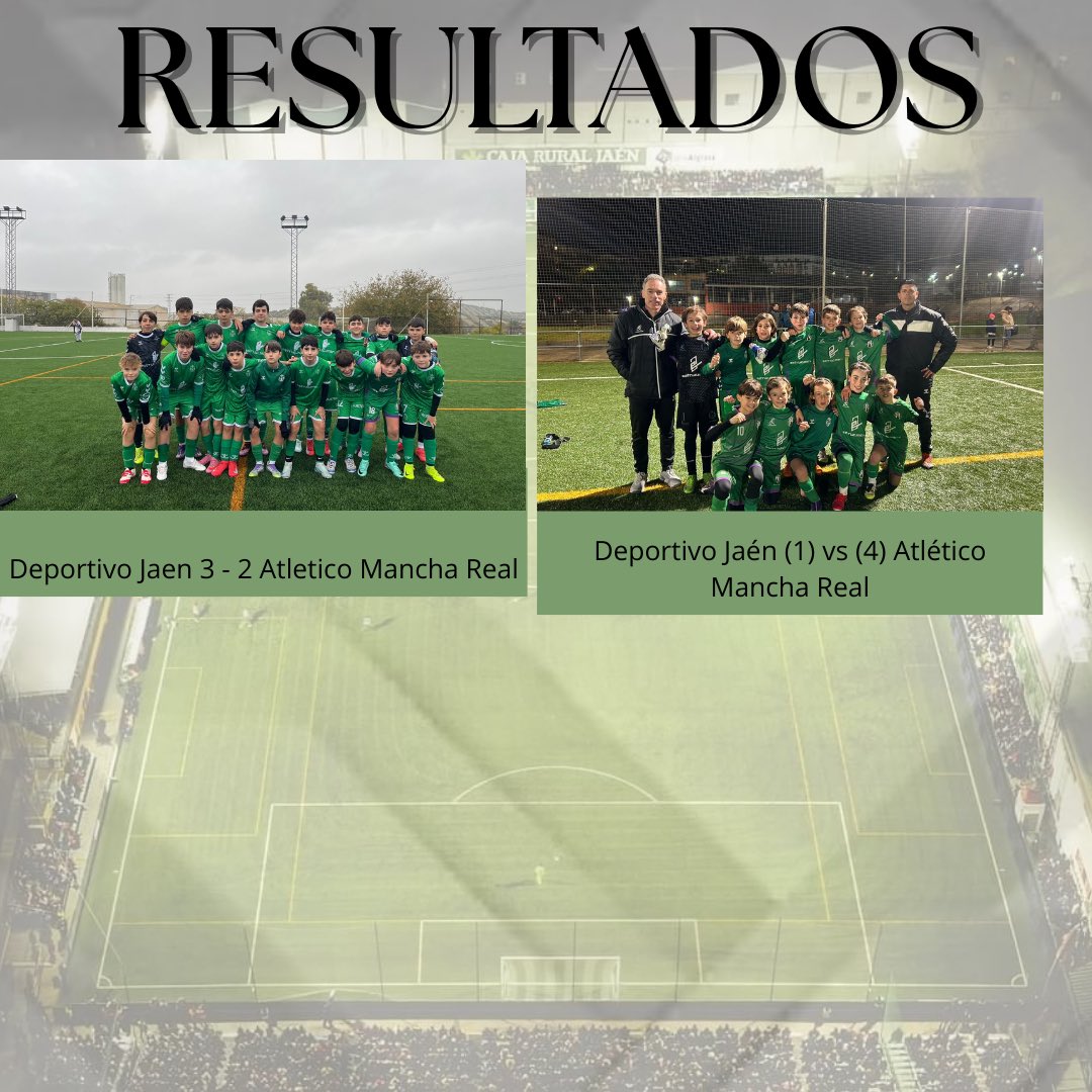ℂ𝔸ℕ𝕋𝔼ℝ𝔸 𝕍𝔼ℝ𝔻𝔼

Resultados de nuestra cantera este fin de semana📊⚽️

#CanteraVerde 👫

#SomosManchaReal💚💜
 
￼