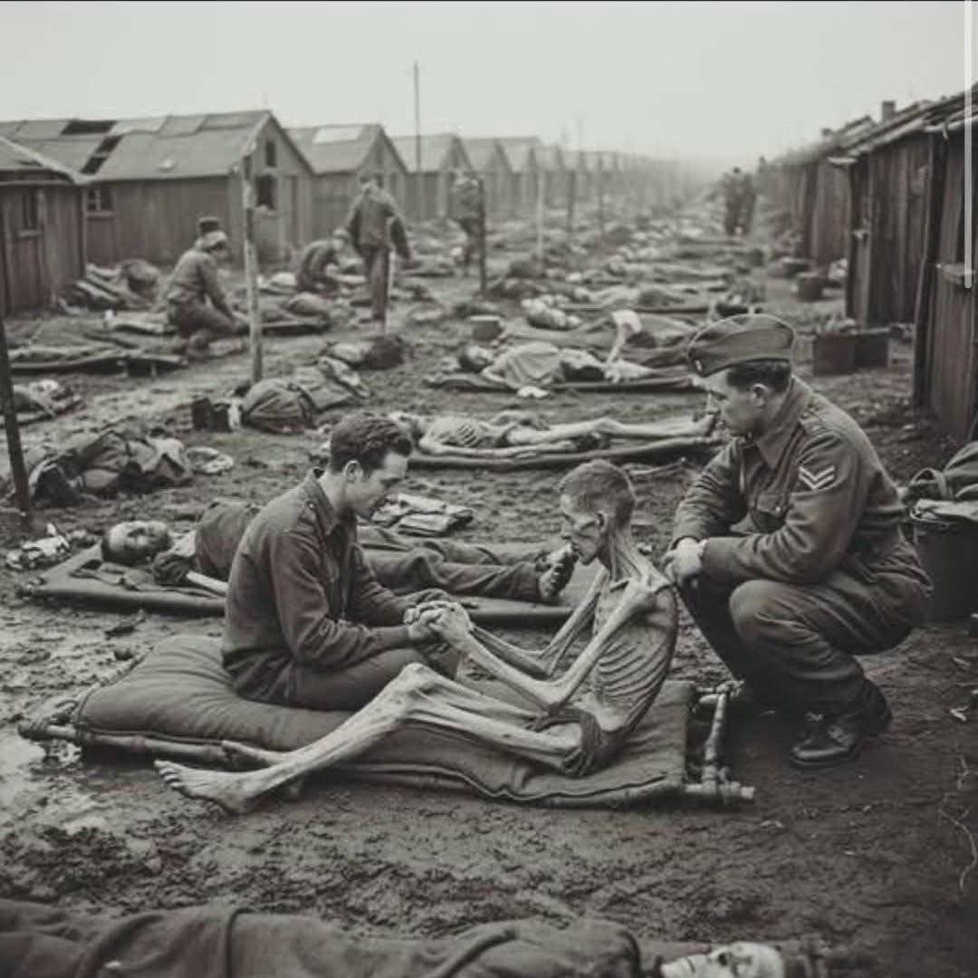 April 29, 1945 – Stalag X-B, Sandbostel, Germany
A flicker of light in a place built to snuff it out.
When the British 11th Armoured Division rolled into the camp that day, they found hell wearing barbed wire. Thirty thousand prisoners (soldiers, civilians, Roma, Poles, French,