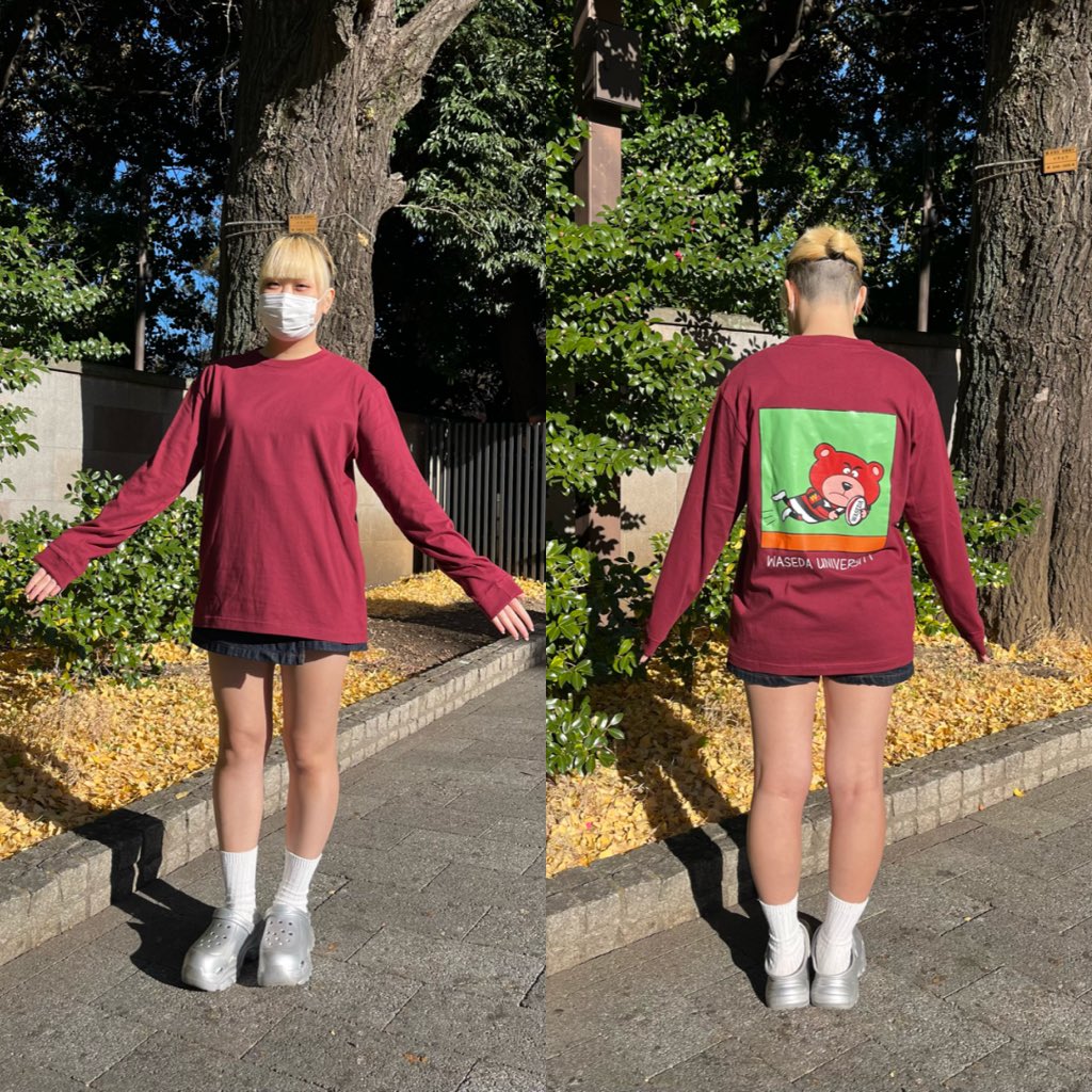 バックプリントTシャツ（長袖） ラグビーバージョンです🏉 ※モデル着用