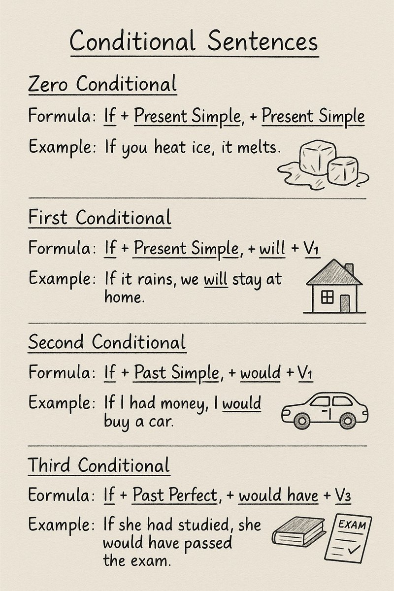 Englishtiip's tweet image. Conditional Sentences