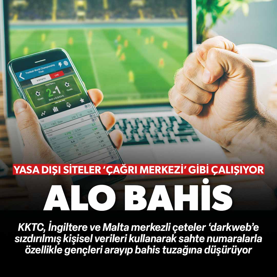 KKTC, İngiltere ve Malta merkezli çeteler ‘darkweb’e sızdırılmış verileri kullanarak “çağrı merkezi” görünümlü sahte numaralarla gençleri arayıp bahis tuzağına düşürüyor.

🖊 <a href="/aybikstation/">Aybike Eroğlu</a> 

Detaylar: ysafak.com/4775437/p/x