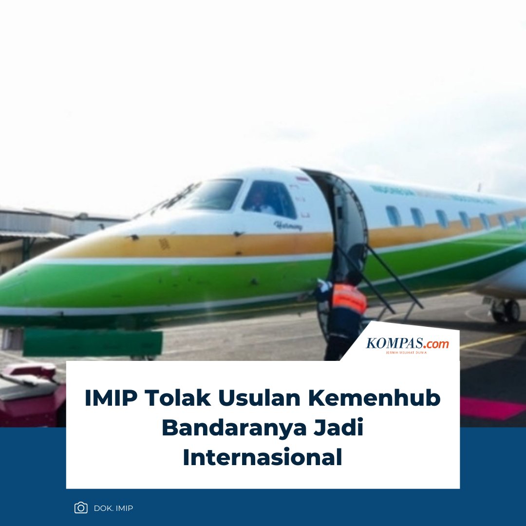 kompascom's tweet image. PT Indonesia Morowali Industrial Park (IMIP) menolak usulan Kementerian Perhubungan (Kemenhub) untuk menjadikan bandaranya menjadi internasional.  

Baca di: money.kompas.com/read/2025/12/0… 

| #Morowali #Bandara #IMIP