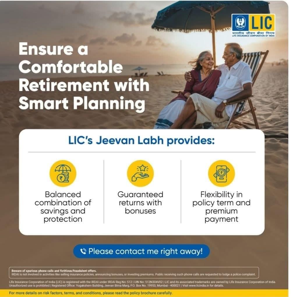 licdevarajan's tweet image. A perfect plan for children’s future, retirement, and wealth creation.
LIC Jeevan Labh – One plan, many benefits.
📩 To know more: wa.me/9840177017

#LICJeevanLabh #LICPlans #FuturePlanning #ChildEducation #RetirementPlanning #InvestSmart