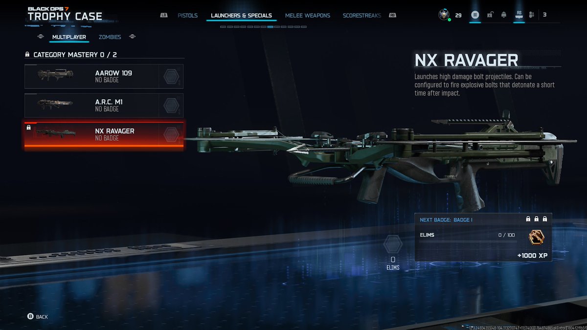 redfirefox's tweet photo. When did they add a crossbow you can’t even use it 
#cod #fypシ #BlackOps7 #xbox https://t.co/SrPs6DrRXE