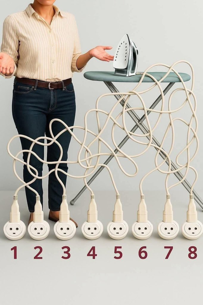 Which of the ropes leads to the iron?

The genius deserves 5000 $Pi.