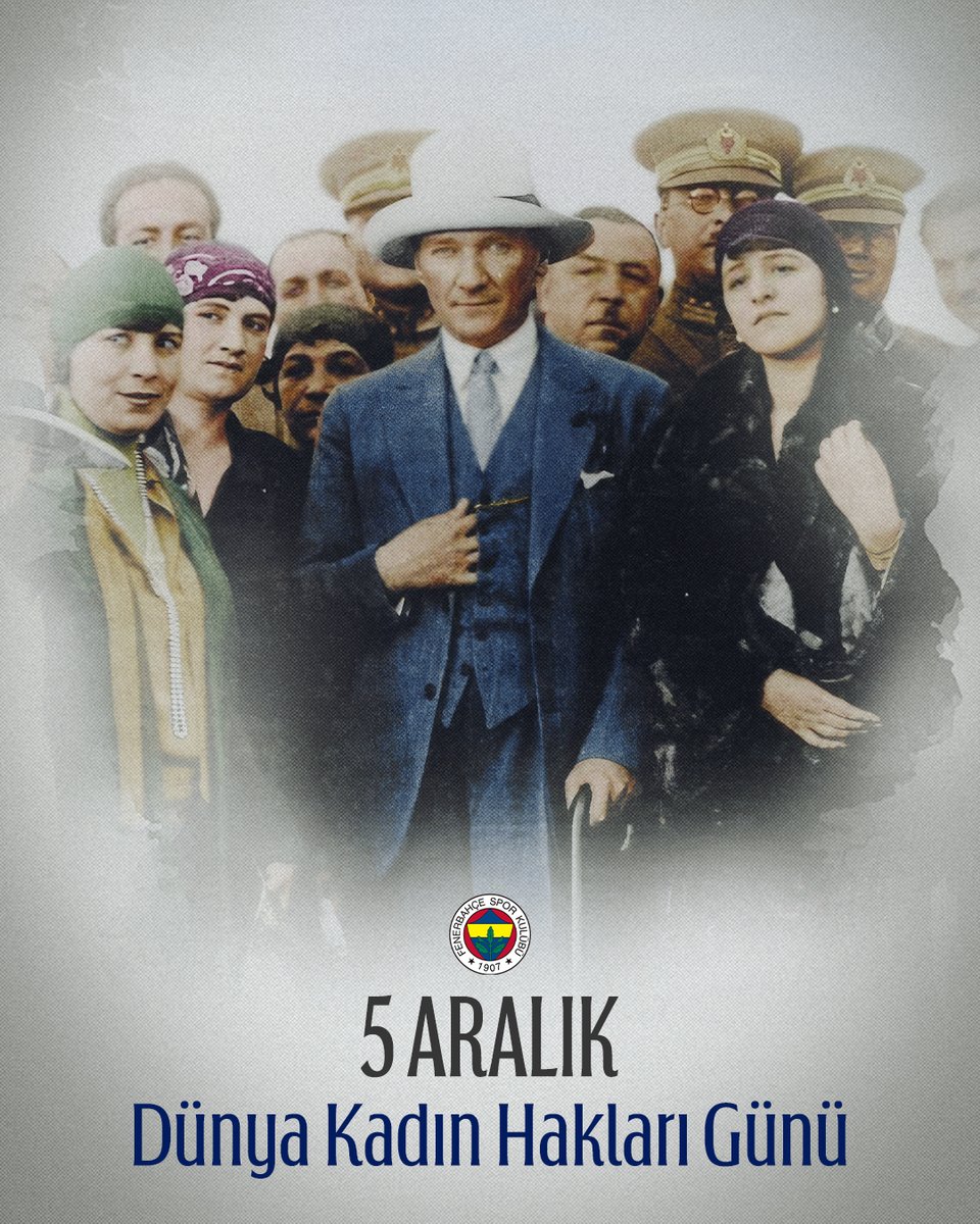 Ulu Önderimiz Mustafa Kemal Atatürk’ün öncülüğünde Türk kadınlarına seçme ve seçilme hakkının verilerek tüm dünyaya örnek oluşumuzun 91. yıl dönümü kutlu olsun. 

#5AralıkDünyaKadınHaklarıGünü