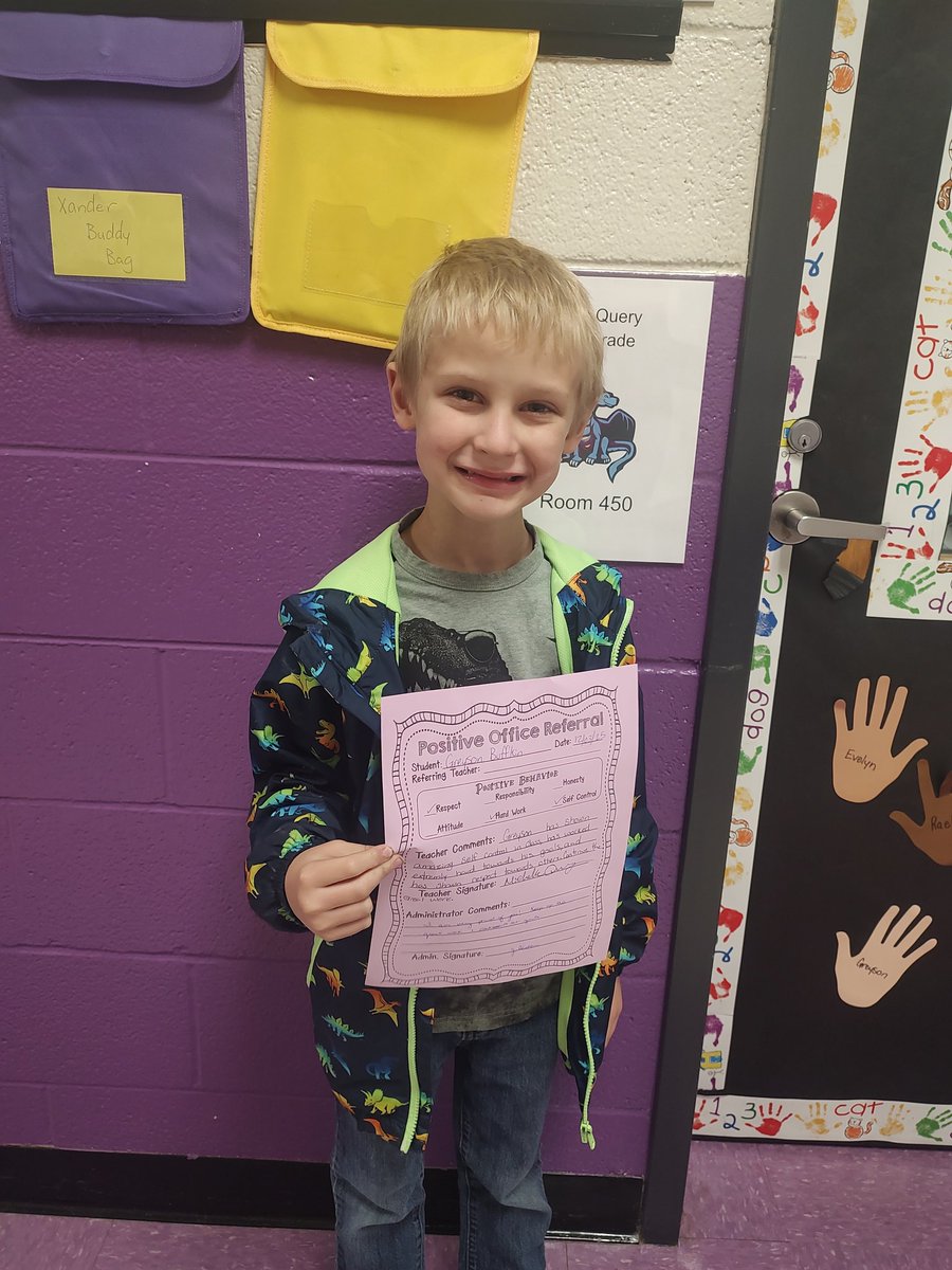 Congratulations to Greyson for your positive office referral! <a href="/AGHoulihan/">Andrew G. Houlihan</a> <a href="/UCPSNC/">Union County Public Schools</a> <a href="/TopperJenn58692/">Jennifer Topper</a>