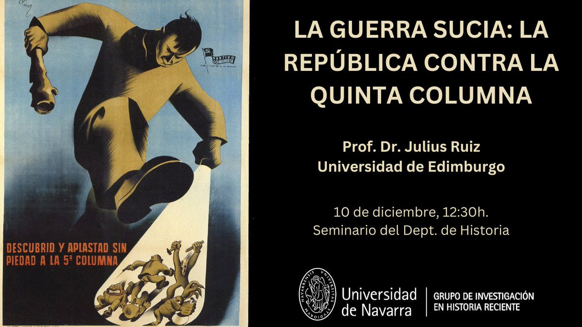 Cambiamos el lugar y la hora de nuestro seminario con el profesor Julius Ruiz. Será el 10 de diciembre, en el Seminario del Departamento de Historia (edificio Ismael Sánchez Bella), a las 12:30h.