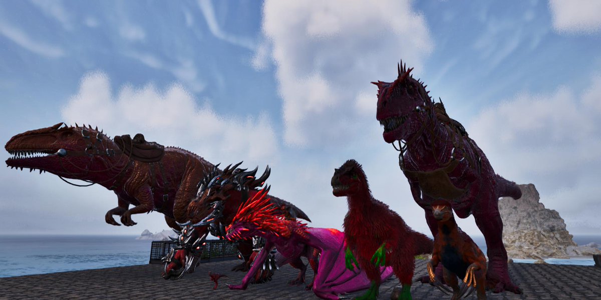 ASAakimaru's tweet image. 公式鯖始めて3週間。強力なカルカロや相棒のパイロメイン、バシロなど失いましたが私は楽しくプレイしています！
 #ARKSurvivalAscended