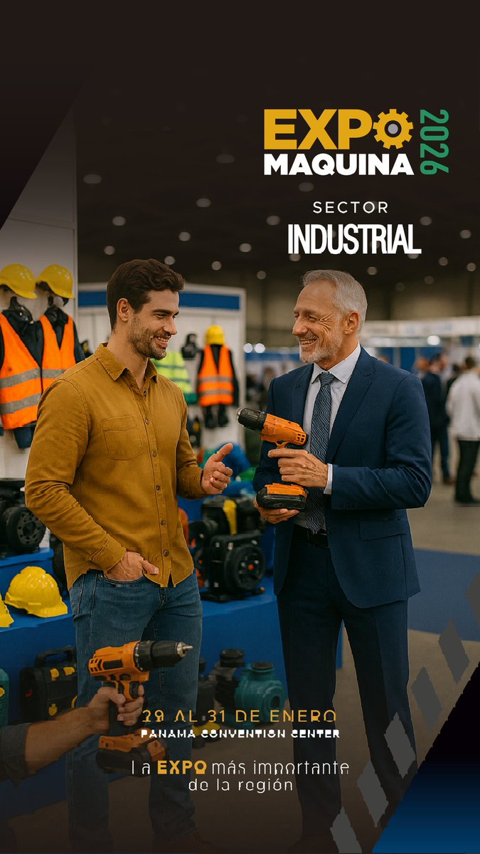 Las marcas industriales que participen en Expo Máquina 2026 estarán frente a compradores, distribuidores y tomadores de decisiones de toda la región. Este es el momento perfecto para reservar. Escríbenos al (507) 6550-9998, info@expomaquina.org.

Del 29 al 31 de enero de 2026, en