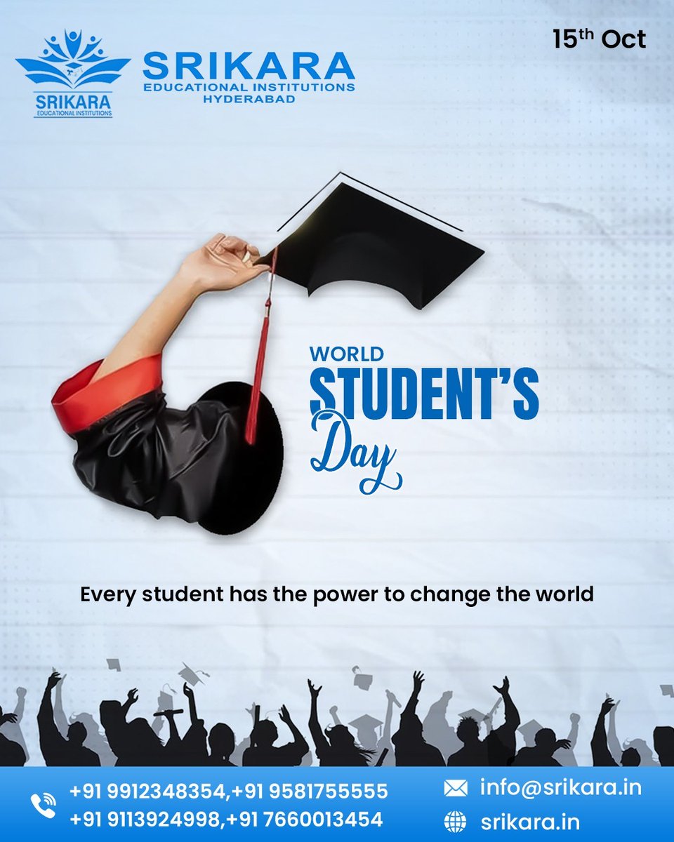 Srikara_academy's tweet image. World Students’ Day - Every student has the power to change the world. we believe in nurturing curiosity, creativity, and leadership in every student. 

🌐 srikara.in

#Srikara #SrikaraEducationalInstitutions #WorldStudentsDay #WorldStudentsDay2025