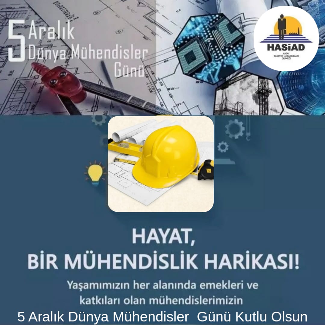 Üretimin teknolojinin ve kalkınmanın mimarları olarak bilginiz, emeğiniz ve yenilikçi yaklaşımınızla geleceği inşa eden mühendislerimiz  gününüz kutlu olsun!
#5aralıkdünyamühendislergünü
#hasiad