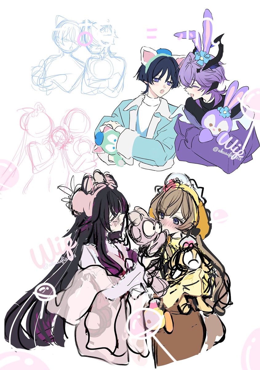 バウンドらふ🩵💜🩷💛🧸✨🎀 #wip