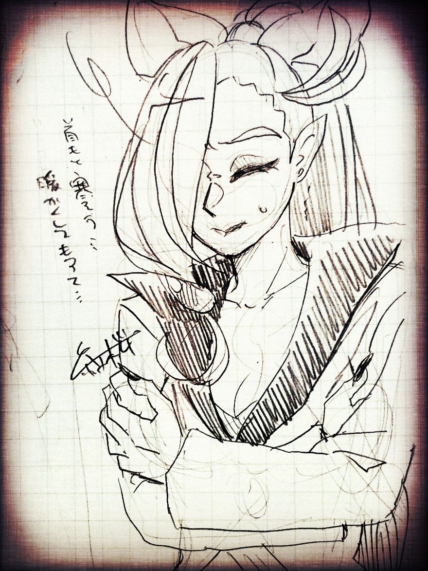 軽い落書き。暖かくして…